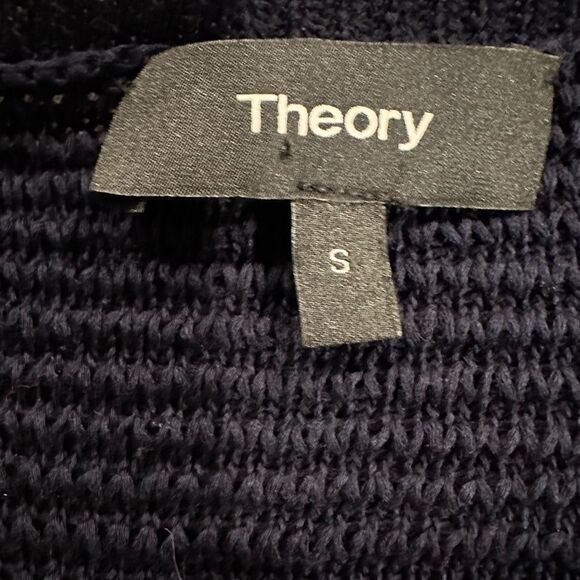 Theory ribbed oversized sweater navy blue - Picture 4 of 5
